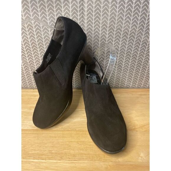 Dansko heeled black suede clogs - Picture 1 of 10